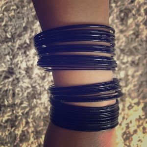 40 Black Bracelets